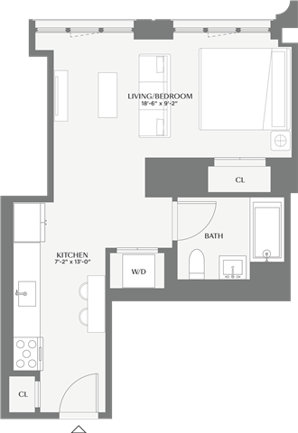 Floorplan image of apartment 215