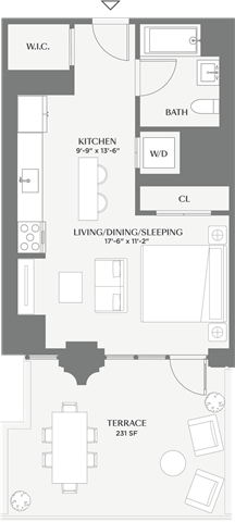 Floorplan image of apartment 216