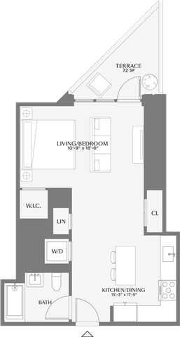 Floorplan image of apartment 238