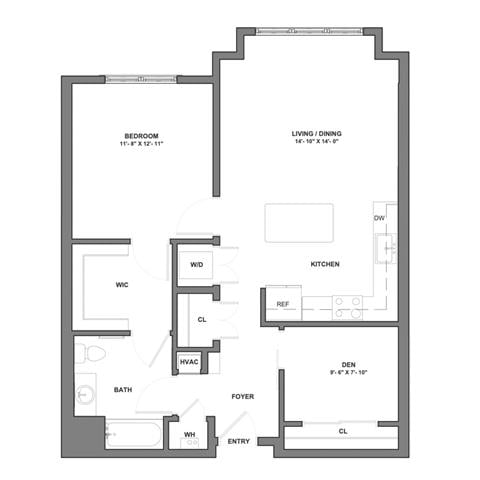 Floorplan image of apartment 314