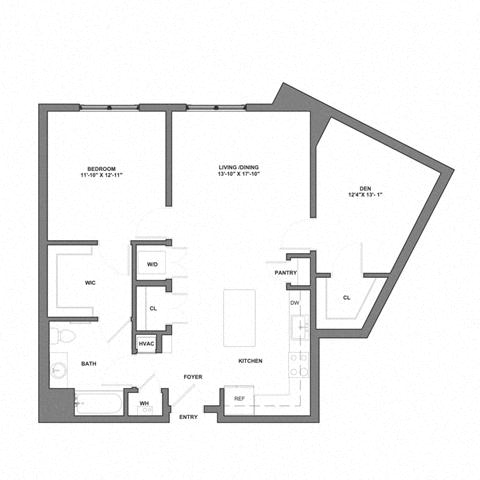 Floorplan image of apartment 445