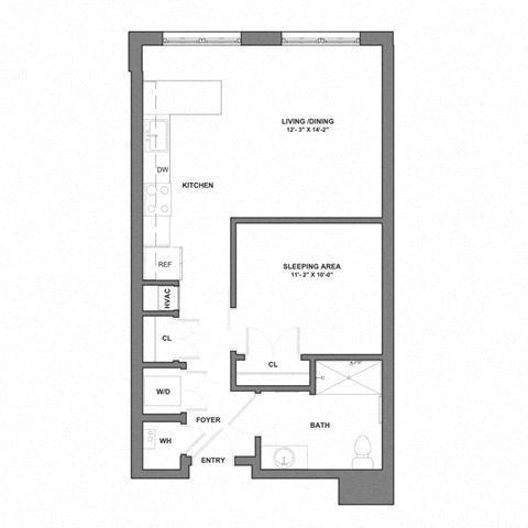 Floorplan image of apartment 444