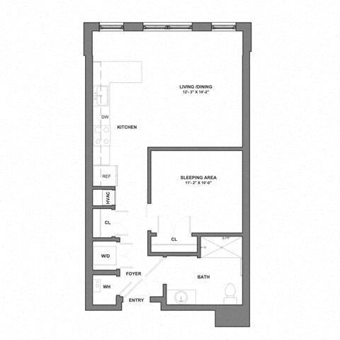 Floorplan image of apartment 221