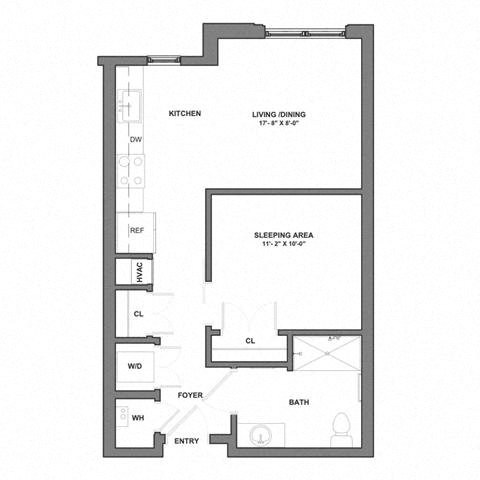Floorplan image of apartment 305