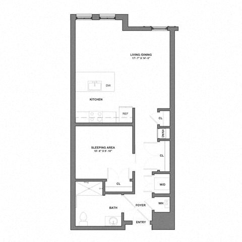 Floorplan image of apartment 309