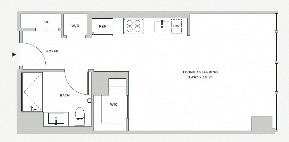 Floorplan image of apartment 208