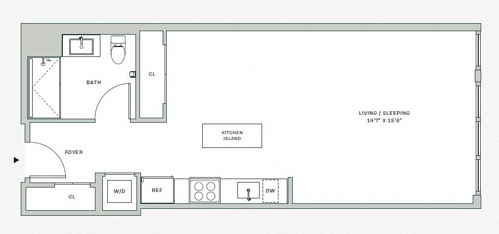 Floorplan image of apartment 210