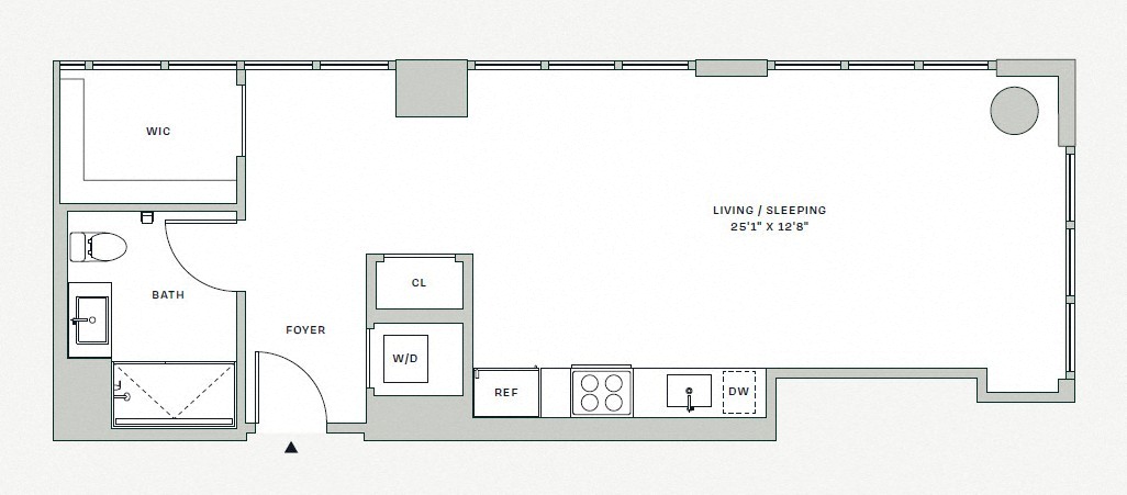 Floorplan image of apartment 411