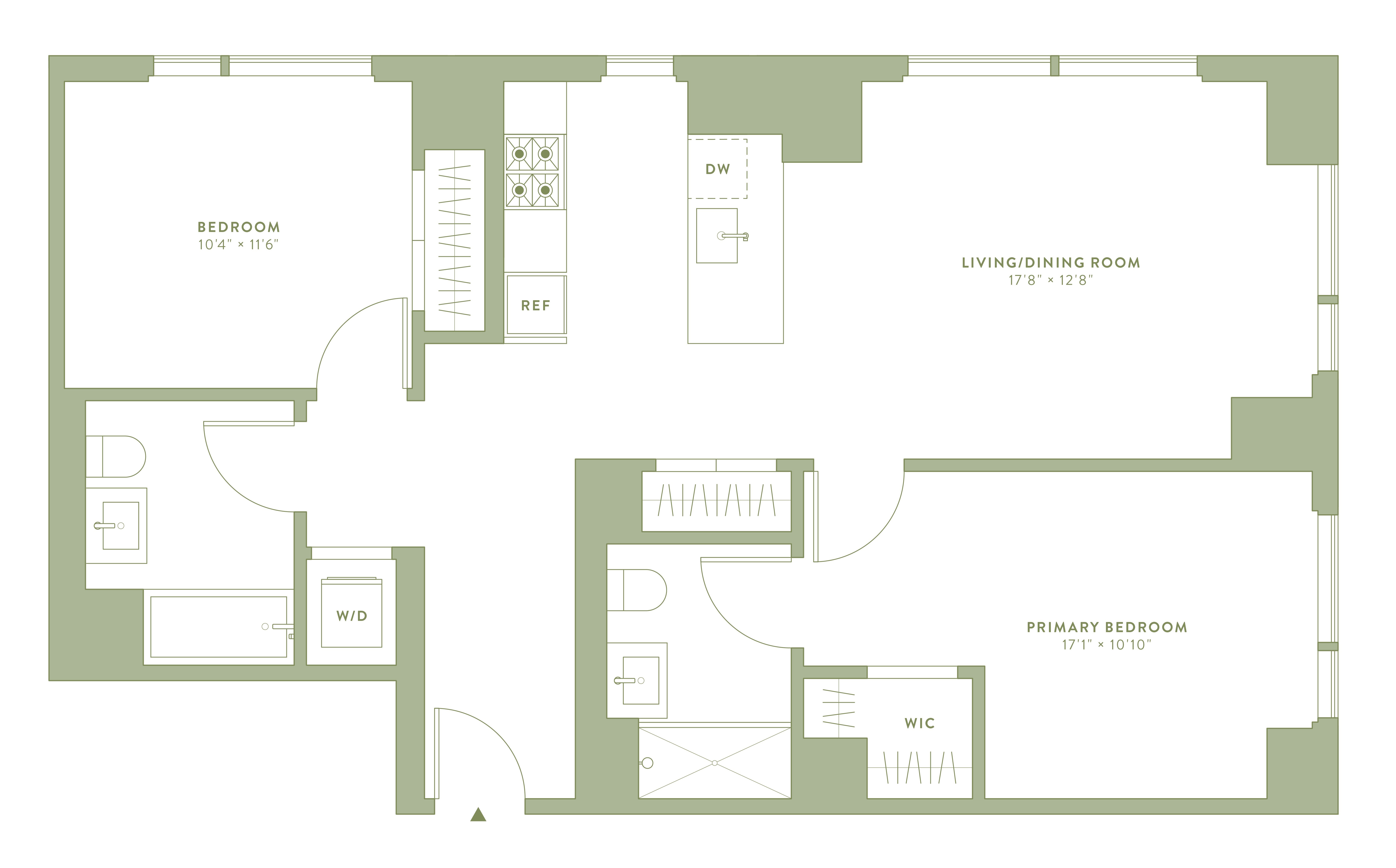 Floorplan image of apartment 31U