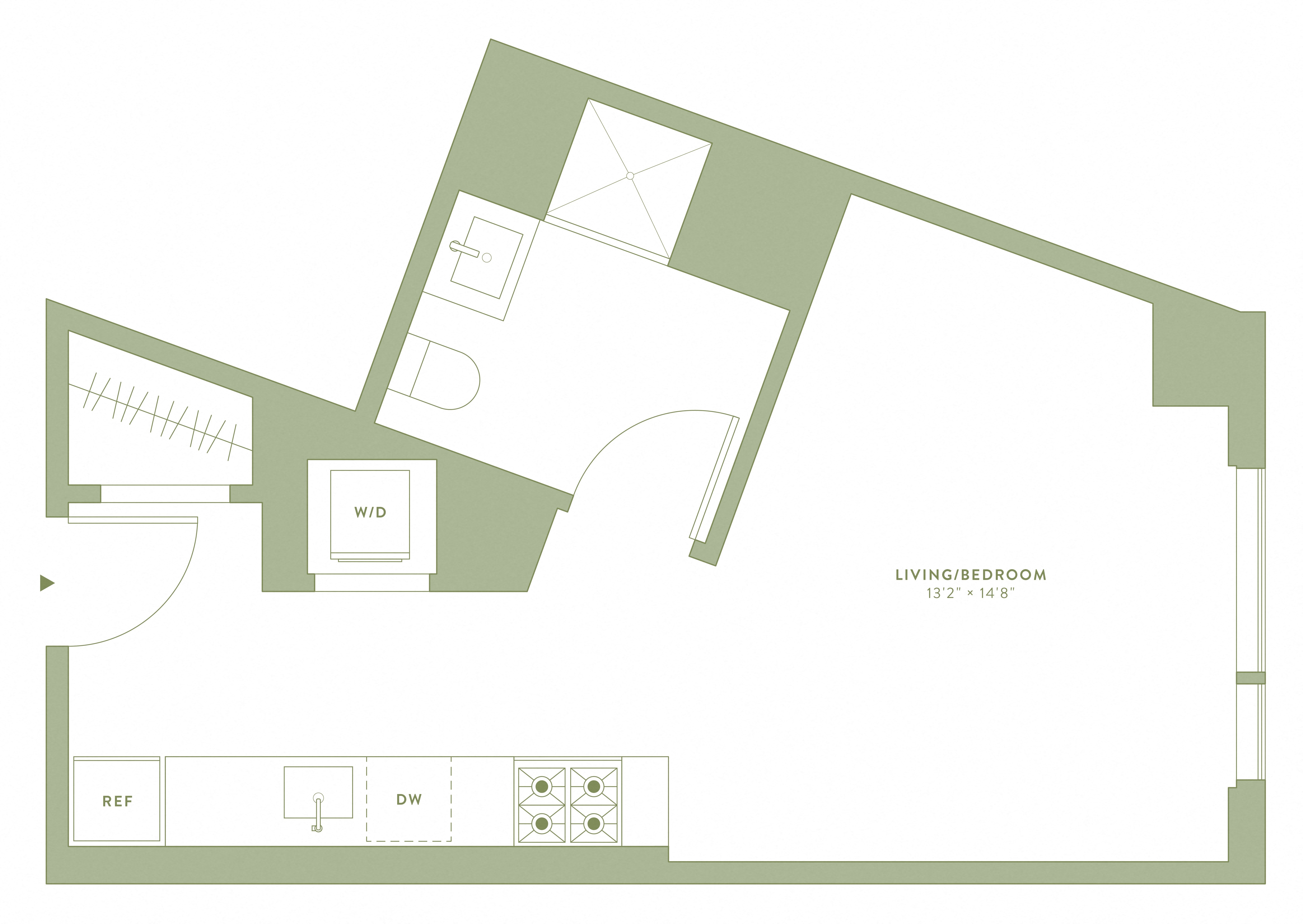 Floorplan image of apartment 21P