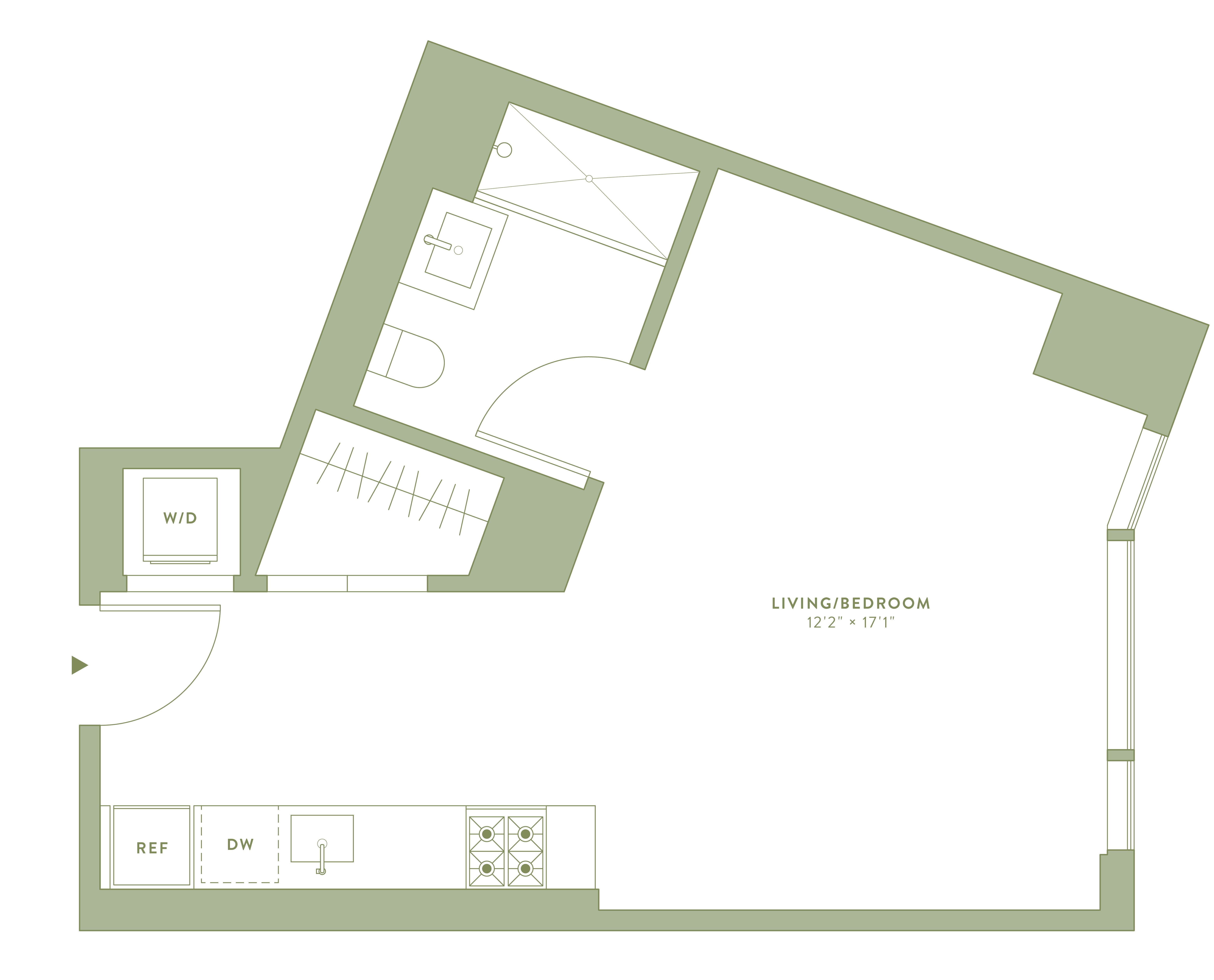 Floorplan image of apartment 11U