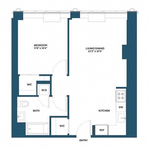 Floorplan image of apartment 1009