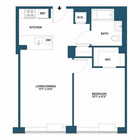 Floorplan image of apartment 1104