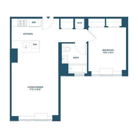 Floorplan image of apartment 1201