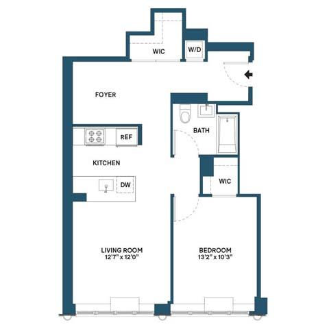 Floorplan image of apartment 0827