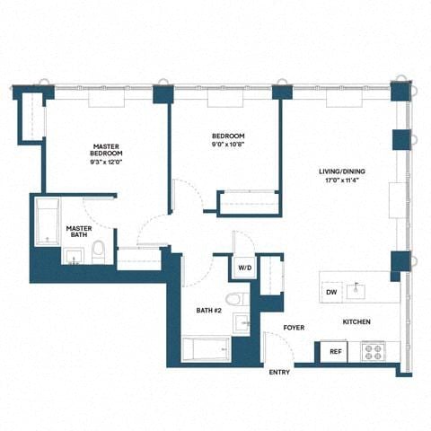 Floorplan image of apartment 1038