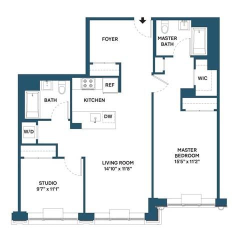 Floorplan image of apartment 0632