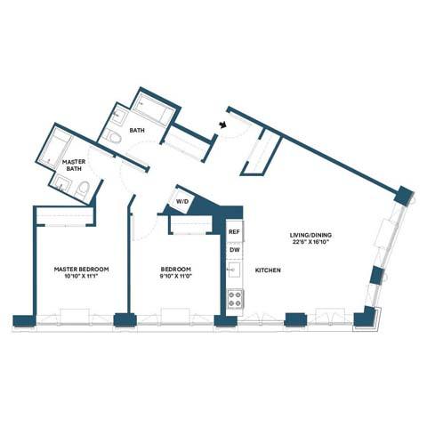Floorplan image of apartment 0519