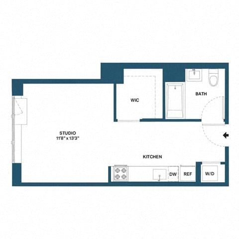 Floorplan image of apartment 0734