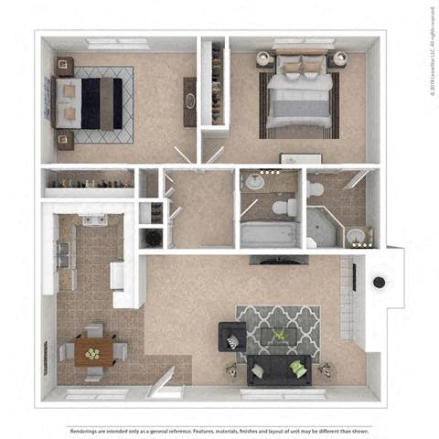 Richelieu 2 bed floor plan