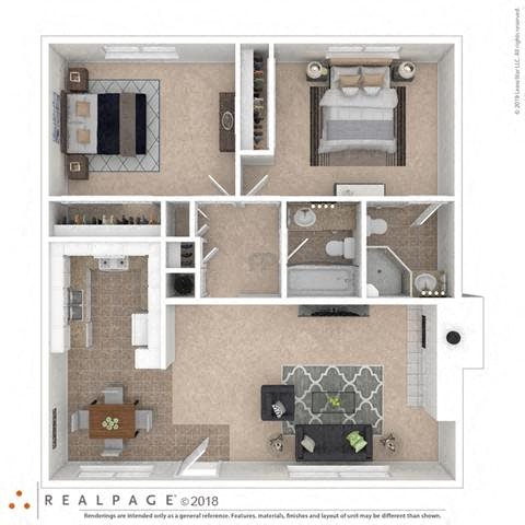 Richelieu 2 bed floor plan