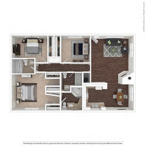 Richelieu 3 bed floor plan