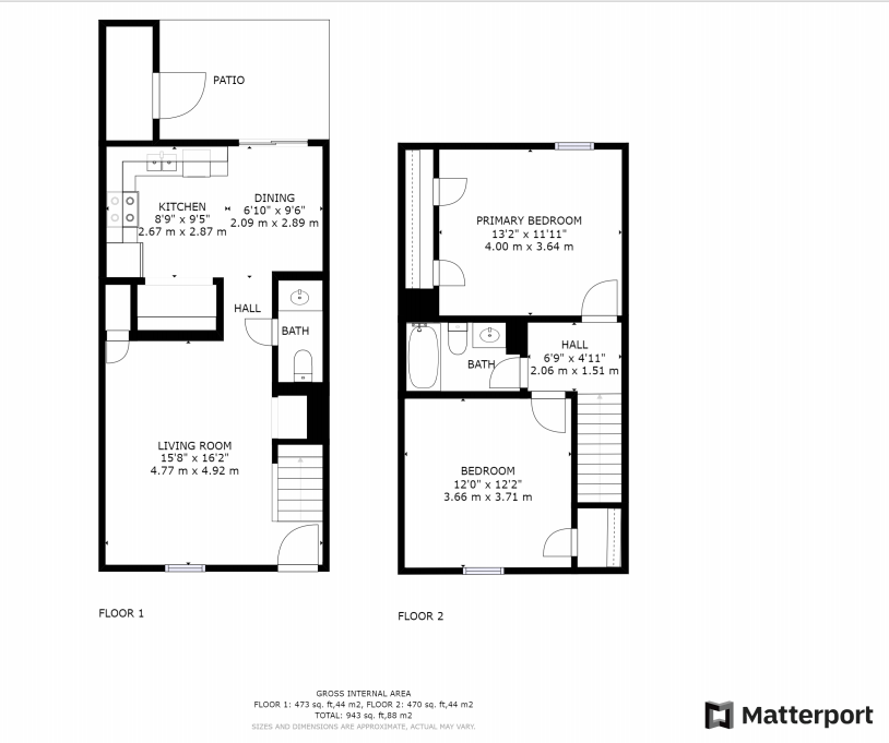 Floor Plans of Wintergreen Townhomes - Evans/Martinez in Augusta, GA