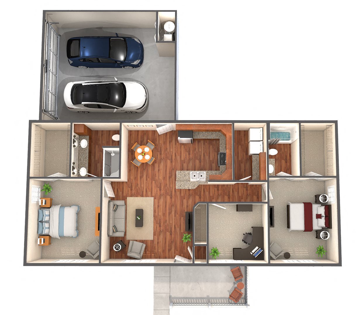 Floor Plans of Laurel Bluff Apartments in Reynoldsburg, OH