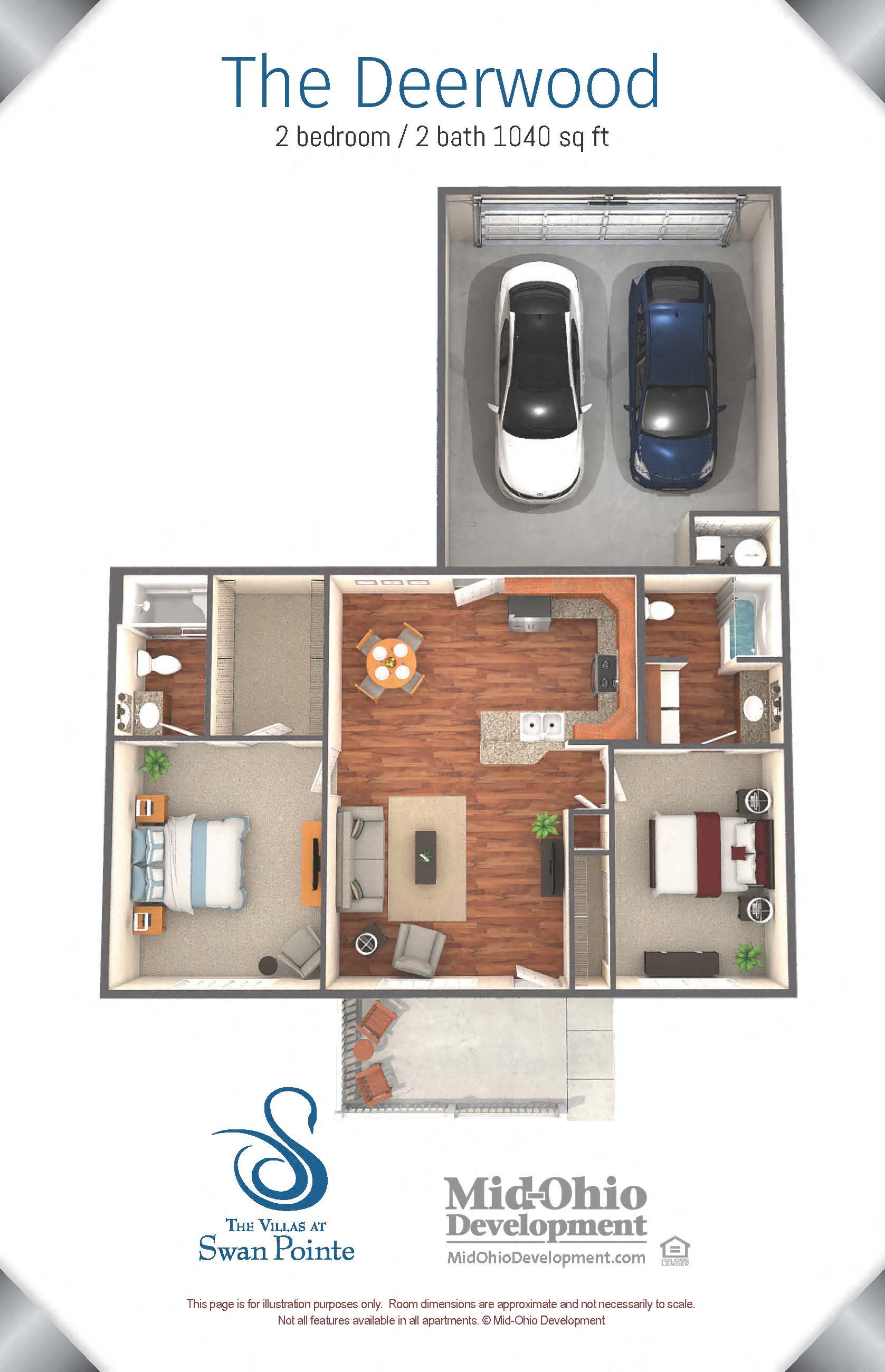 Floor Plans of The Villas at Swan Pointe in Groveport, OH