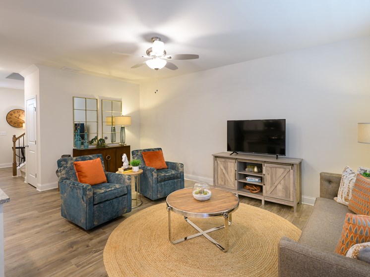 Modern Living Room at Brighton Townhomes, Acworth