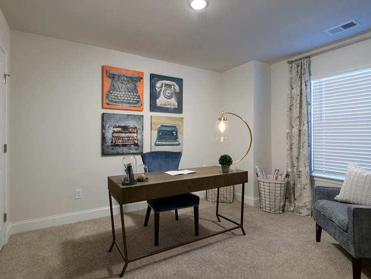 model 3rd bedroom as office at Brighton Townhomes, Georgia, 30102
