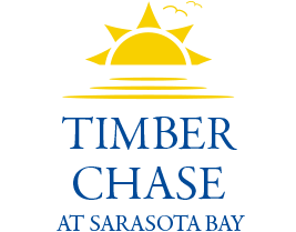 Timber Chase at Sarasota Bay Sarasota Florida Sunny Logo with Water Ripples