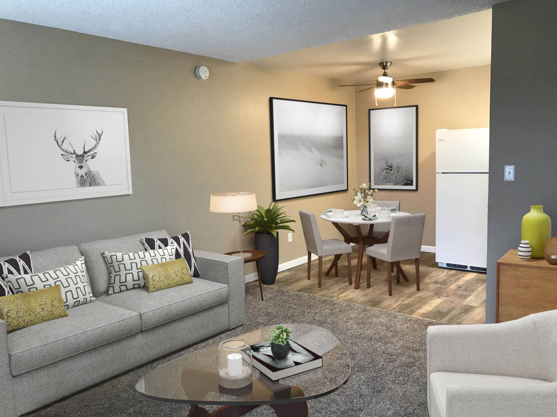 Staged Living Room at Woodland Crossing , Woodland