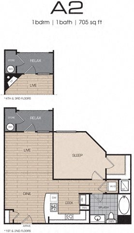 1 Bedrm 1 Bath 705 1 Bedroom 1 Bath Floor Plan 1 Bedrm 1 Bath 705 1 Bed 1 Bath