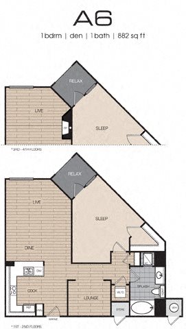 1 Bedrm 1 Bath 882 1 Bedroom 1 Bath Floor Plan 1 Bedrm 1 Bath 882 1 Bed 1 Bath