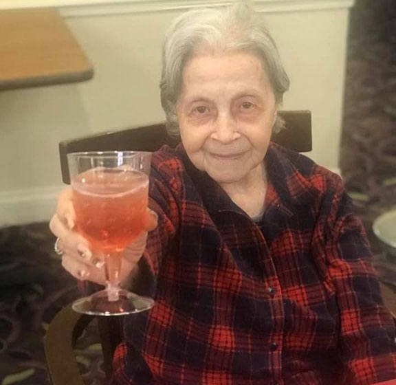 Senior Lady With A Drink at Savannah Court of Brandon, Florida, 33510