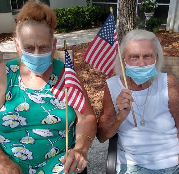 Old couple at Savannah Court of Orange City, Orange City, FL, 32763