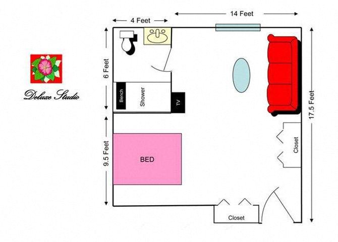 Deluxe Studio Floor Plan Deluxe Studio Floor Plan at Savannah Cottage of Lakeland, Lakeland, FL, 33809