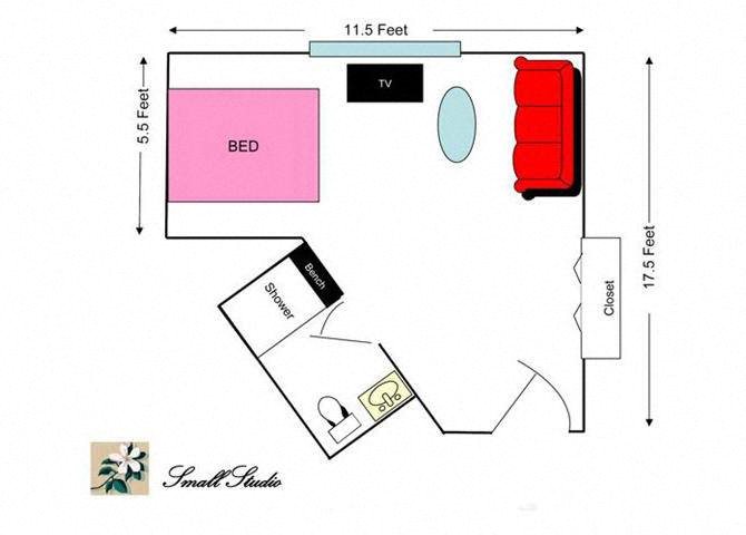 Small Studio Floor Plan Small Studio Floor Plan at Savannah Cottage of Lakeland, Lakeland, 33809