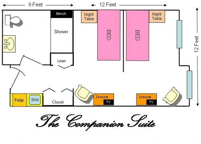 Companion Suite Floor Plan Companion Suite Floor Plan at Savannah Court of Lakeland, Florida, 33809