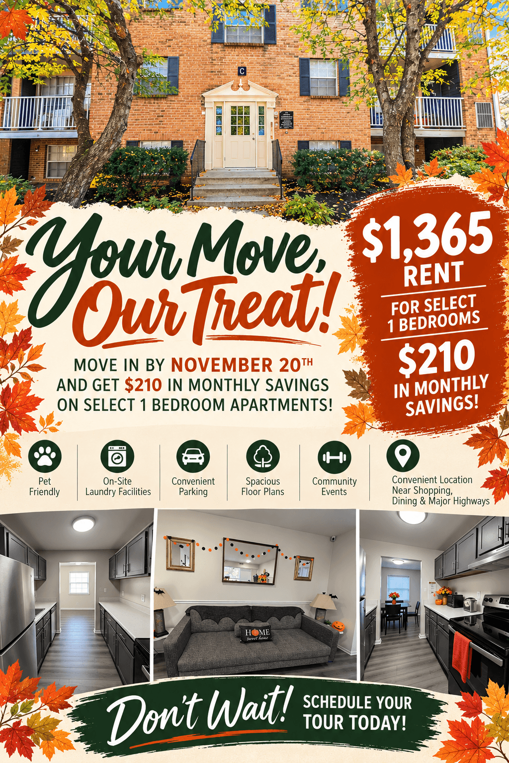 Autumn Apartment Move-In Special