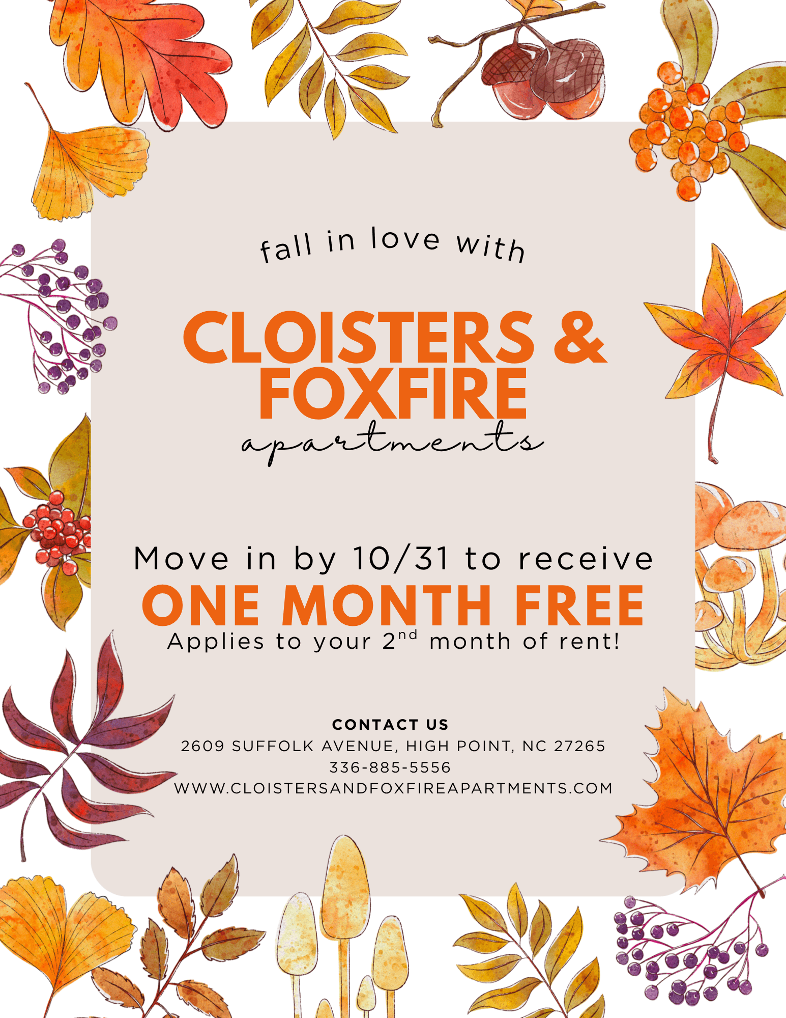 Cloisters Fall Special