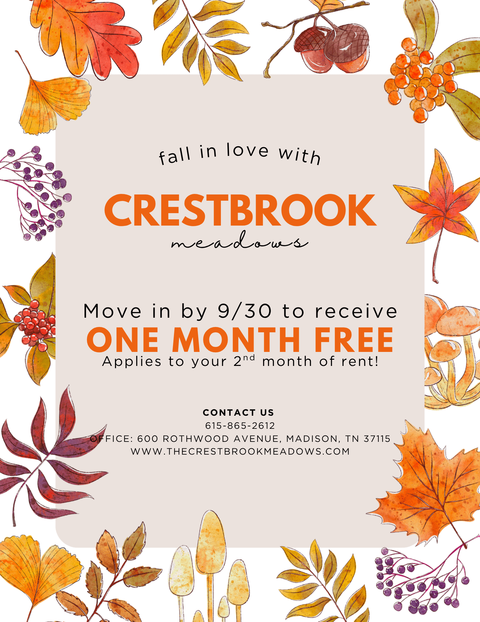 Crestbrook Fall Special