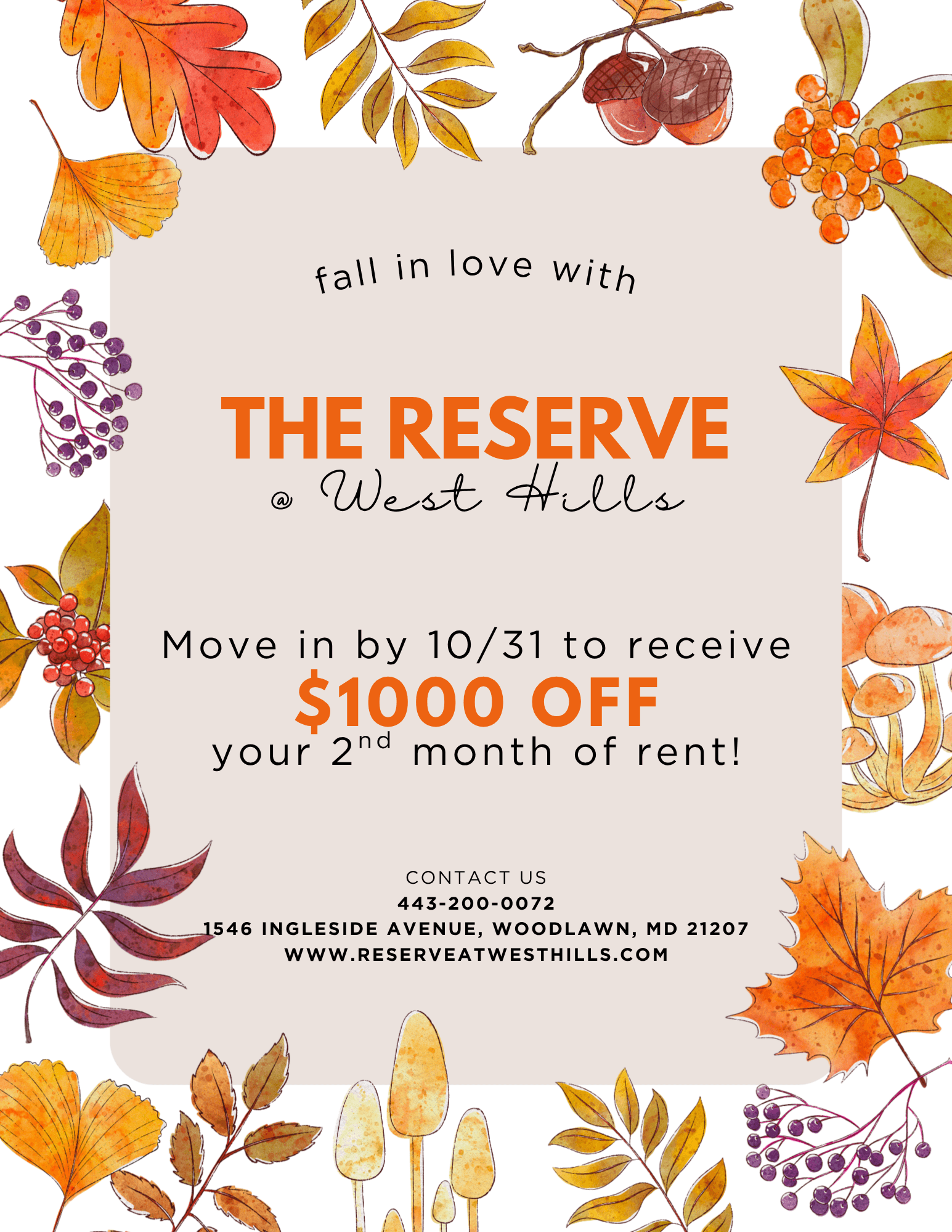 Reserve Fall Special