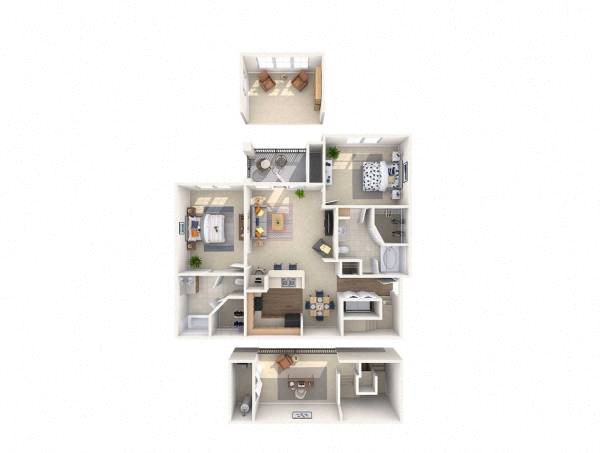 Bristol Village 2 BDR Monticello LS Floor plan Bristol Village Apartments 2 BDR Monticello LS Floor plan