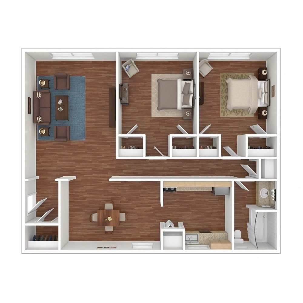 Floor Plans of Oak Ridge Apartments in Riverdale, MD
