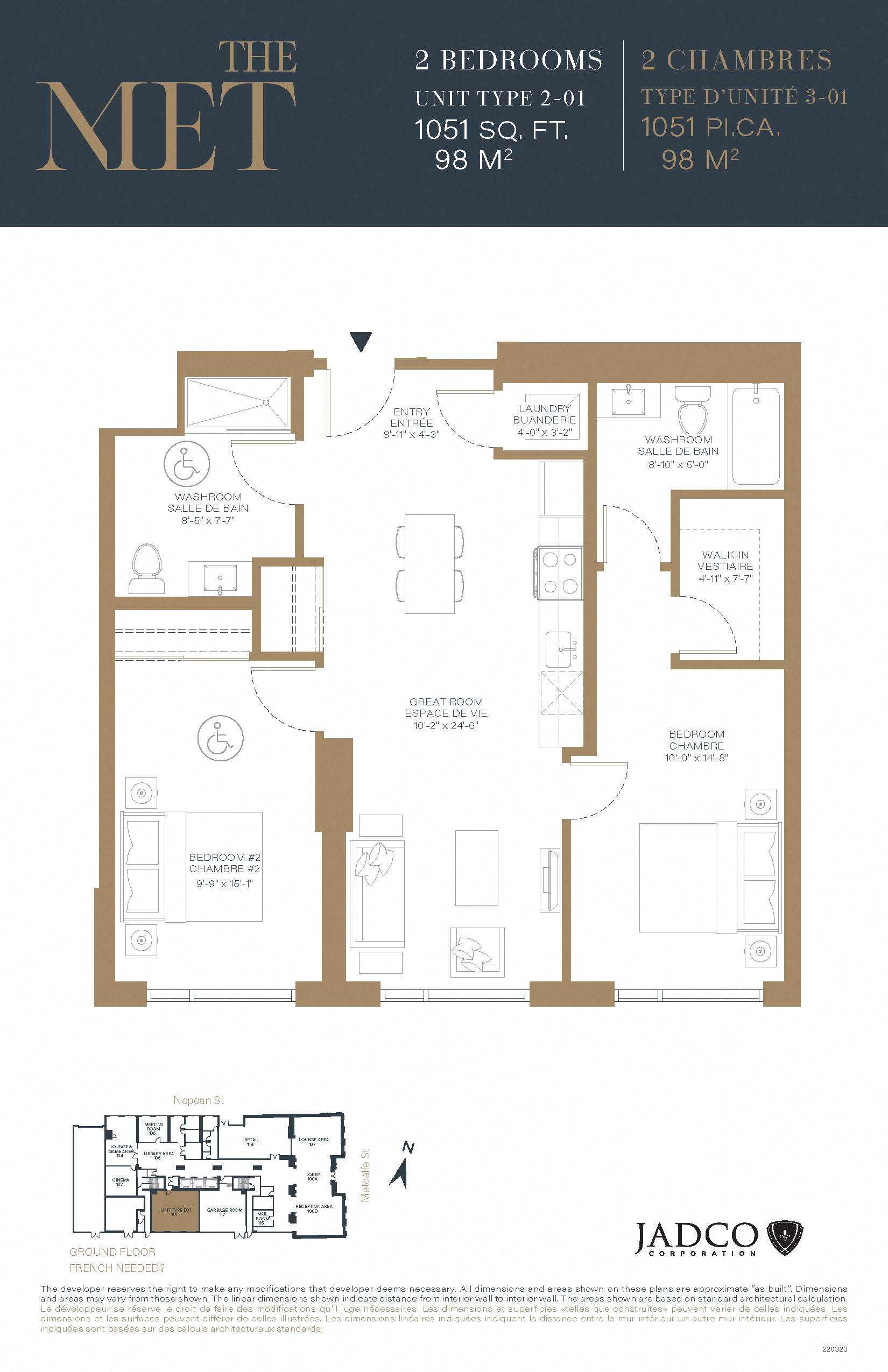 The Met Luxury Rentals Floorplan - 