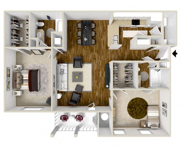 Two-Bedroom floorplan