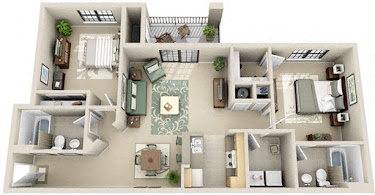 Two Bedroom floorplan