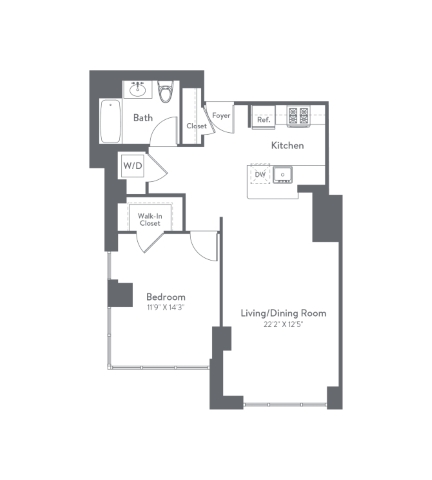 Floor plan layout diagram for m2-a5